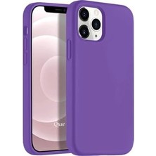 Premium 14 Pro Max Uyumlu Içi Kadifeli Mat Kılıf, Çizilmeye Dayanıklı, Kauçuk (Mor)