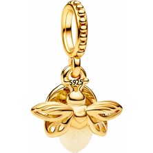Hector Co Jewellery Gold Renk Gümüş Fosforlu Ateşböceği Charm