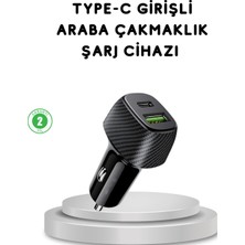 Najmaddin 38W Araç Şarj Cihazı Type-C Pd USB Hızlı Şarj Çift Port