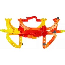 Hot Ones Turbo Oyun Parkuru, 1:64 Ölçekli 2 Araç ve Kolayca Birleştirilebilen Pistle Başa Baş Yarış ve Akrobasi, JFH35