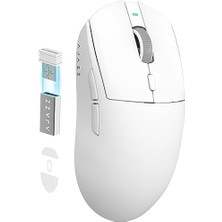 Ajazz AJ139 Pro x Superlıght Kablosuz Oyun Faresi,ultra HAFIF(59G),PIXART PAW3395 Optik SENSÖR,26000 Dpı,2.4ghz/usb C Kablolu,ergonomik,6 Programlanabilir DÜĞME,200 Saat Pil Ömrü,pc/mac Için - Beyaz