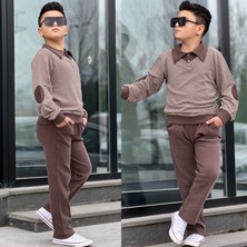 Burçak Butik Erkek Çocuk Sweat - Pantolon Kışlık Full Likra Alt Üst 2'li Takım - Bayramlık