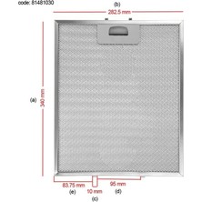 Hgnm E-Trading Davlumbaz Metal Yağ Filtresi 340x280 mm | Teka 81481030 Uyumlu Aspiratör Filtresi Teli 28x34