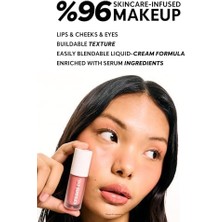 Cream Co. Allık Ruj Göz Farı Glow Tint Dusty Rose, Nemlendirici Makyaj, 507 Gülkurusu, Hyaluronik Asit Peptit