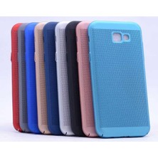 ile Uyumlu Galaxy A5 2017 Kılıf Delikli Ince Mat Renkli Sert Silikon Koruma Kapak Gri