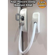 Kidmix Çelik Halatlı ve Anahtarlı Emniyet Çocuk Kilidi 300 kg Kuvvete Kadar Dayanıklı