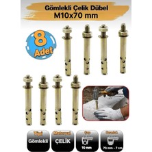 Bema Tools M10X70 mm Gömlekli Çelik Dübel Bağlantı Aparat (8 Adet)