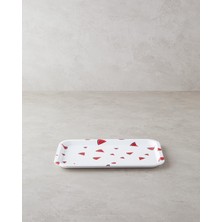 Watermellies Plastik Tepsi Beyaz - Kırmızı