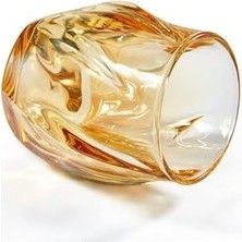 1 Adet 250 ml Kehribar Rengi Iskandinav Tarzı Viski ve Kokteyl Bardağı