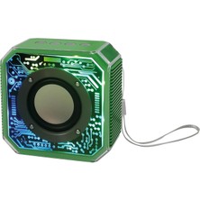 800 Mah Kablosuz 5.2 Ledli Taşınabilir Bluetooth Hoparlör Yeşil Bts-86