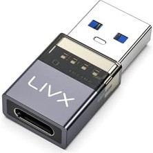 USB 3.2 To Type C Çevirici Dönüştürücü Otg 10GBPS 60W Ultra Hızlı Şarj ve Veri Aktarımı Otgdf