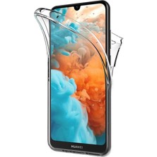 Y5 2019 Kılıf 6 Tarafı Tam Full Koruma 360 Clear Soft Şeffaf