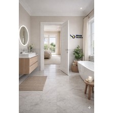 Pvc Wc Banyo Kapısı Beyaz Suya Dayanıklı 80X200 cm