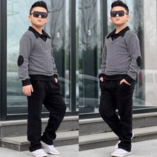 Burçak Butik Erkek Çocuk Sweat - Pantolon Kışlık Full Likra Alt Üst 2'li Takım - Bayramlık