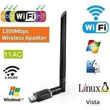 USB Wifi Pro Sinyal Yakınlaştırıcı Güçlendirici Adaptör Kart 1300 Mbps EP-AC1686