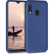 Silicone Galaxy A20E Kılıf Lacivert