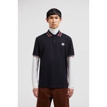 Moncler Logolu Yama Detaylı Pamuklu Polo Tişört