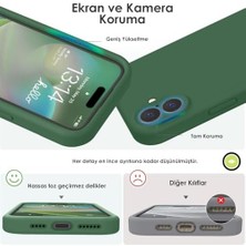 16 Pro Max ile Uyumlu, Kamera Korumalı Kılıf, Lens ve Ultra Güçlü Koruma Kılıf (Yeşil)