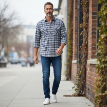 Eren Style Klasik Pamuklu Uzun Kollu Çift Cepli Gömlek (Regular Kalıp)