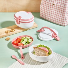 2 Katlı Beslenme Kabı – Okul, Iş ve Piknik Için Taşınabilir Sefer Tası