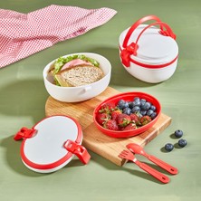 2 Katlı Beslenme Kabı – Okul, Iş ve Piknik Için Taşınabilir Sefer Tası