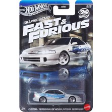 Hot Wheels Fast And Furious Graphic Remix Auto Acura Integra Sedan Gsr - Model Cast Ölçek 1:64 - Uzu