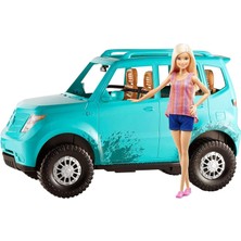 Barbie Mattel - FGC99 Kamp Eğlence Doll + Araç Mavi