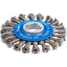 Professional Disk Fırçası, Örgülü Tel Ağır (Metal Için, X- Ø 115 Mm, Tel Kalınlığı 0,5 Mm)