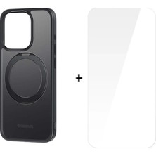 Najmaddin Baseus Iphone 15 Pro Skyring Serisi Standlı Magsafe Manyetik Kılıf + Tempered Ekran Koruyucu Set- 5775 Diğer