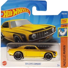 Hot Wheels - ´69 Copo Camaro - Muscle Mania 2/10 - HCX82 - Short Card - Track Stars - Sarı - Mattel