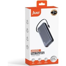 20000MAH 130W LED Ekranlı Usb-A + Type-C Kablolu Powerbank Taşınabilir Hızlı Şarj Cihazı