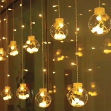 Najmaddin 10 Sarkıtlı Kumandalı Dekoratif Top Içi Mini Toplu LED Günışığı Rengi Dekoratif Aydınlatma