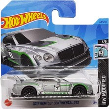 Hot Wheels - 2018 Bentley Continental Gt3 - Hw Modified 3/5 - HKL45 - Short Card - Gümüş Gri Metalik