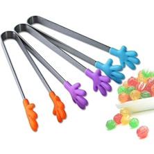 Runaway Sevimli El Şeklinde Maşa Paslanmaz Çelik & Silikon Yapışmaz Yüzey