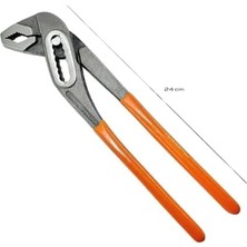 Profesyonel Ayarlanabilir Papağan - Fort Ingiliz Anahtarı, Yalıtımlı Kaplama Sap, Alaşım Çelik Boru Anahtarı 24 cm