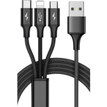 Zipax Realme C25 C25S C35 C53 C55 C61 C85 Xt Type-C/micro Usb/ Lightning 3in1 Şarj Kablosu 66W SUBZ-CL99