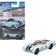 Hot Wheels Vıntage Temalı Arabalar HRT81-HRV01 02/06 Racing Club 1955 Corvette