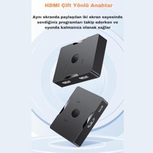 HDMI Dagitici 4K 60Hz Çift Yönlü HDMI Çogalticı 2in1 Çift Yönlü HDMI Switch Adaptör