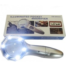 Pusat -7x Büyüteç 6 LED Işık Aydınlatma 50MM Optik Lens El Büyüteç ( Lisinya )