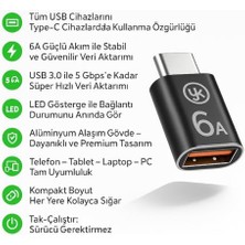 Type-C Usb-C Otg Adaptör, Taşınabilir Dönüştürücü, Yüksek Hızlı Veri Aktarımı Siyah Otg