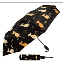 Şemsiye, Yarasa ve Kedi Desenli, Manuel, Şık ve Hafif Koruma Aracı