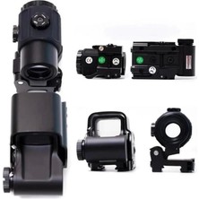 Pusat 558-G43 Xps2 Hedef Işaretleyici Red Dot - Holografik Nişangâh, 5x Büyütmeli Set-Siyah ( Lisinya )