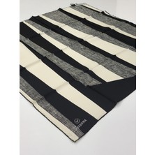 Vissona Tivil Ipek Eşarp Siyah Krem 1002-1