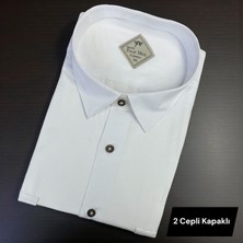 Eren Style Pamuklu Uzun Kollu Çift Cepli Kapaklı Gömlek (Regular Kalıp)