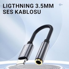 Lightning To 3.5mm Örgülü Kulaklık Dönüştürücü Adaptör