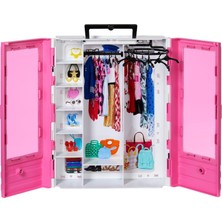 Barbie'nin Pembe Gardırobu, Taşınabilir Moda Oyuncağı 3-8 Yaş Arası Için GBK11