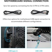 Li Evrensel USB ve Pwm Fan Hub, 4 USB Başlıklı Fan Kontrol Cihazı - 6 Fan Bağlantı Noktası - Manyetik Montaj - 5V/4PIN - Psu/anakart Evrensel Kılıf Uyumluluğu - Beyaz (EG-HUB01W)