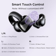 Hitune S3 Kablosuz Kulaklık, Bluetooth 5.4, Açık Spor Kulaklık, Klipsli ve Gürültü Önleyici Enc, 30 Saat Çalma, Hızlı Şarj, Usb-C, Hi-Fi, Ipx5 Su Geçirmez, Siyah