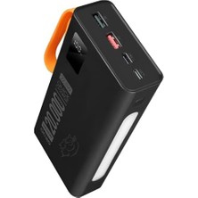 22.5W Pd 3.0 Hızlı Şarj Powerbank, Kablolu Model, Gerçek 20.000 Mah Kapasite, 15/16 Serisi ile Type-C Uyumlu, Qc2.0 Destekli Taşınabilir Şarj Cihazı, Siyah