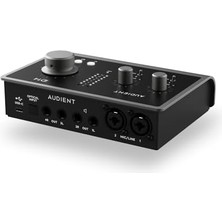 Audient ID14 Mkıı Ses Kartı, A Sınıfı 2 Kanal Preamp (Yüksek Performanslı USB Ses Arayüzü, Usb-C Bağlantısı, Monitör Karışımı ve Monitör Panning Fonksiyonu, 2 Kulaklık Çıkışı), Siyah